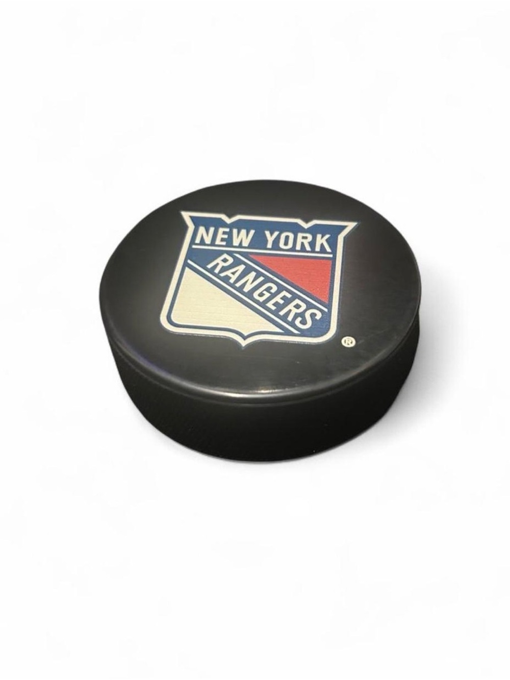 New York Rangers black hockey puck